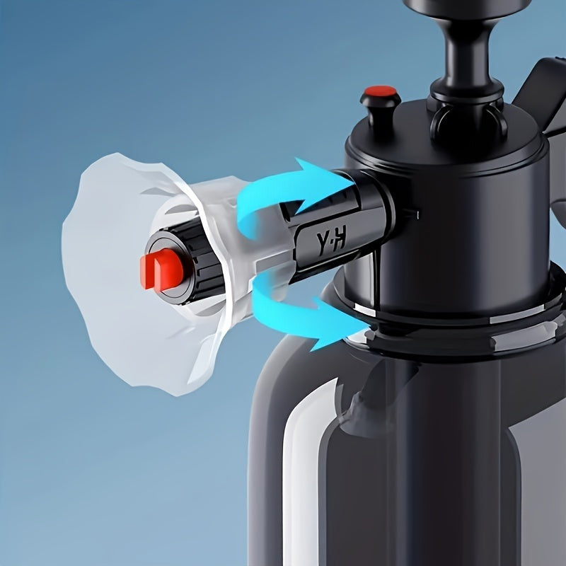 1pc Hand-Held Foam Sprayer Watering Can - Plastic Air Pressure Car Wash and Disinfection Spray Bottle with 60° Wide Fan Spray and High Bubble Output