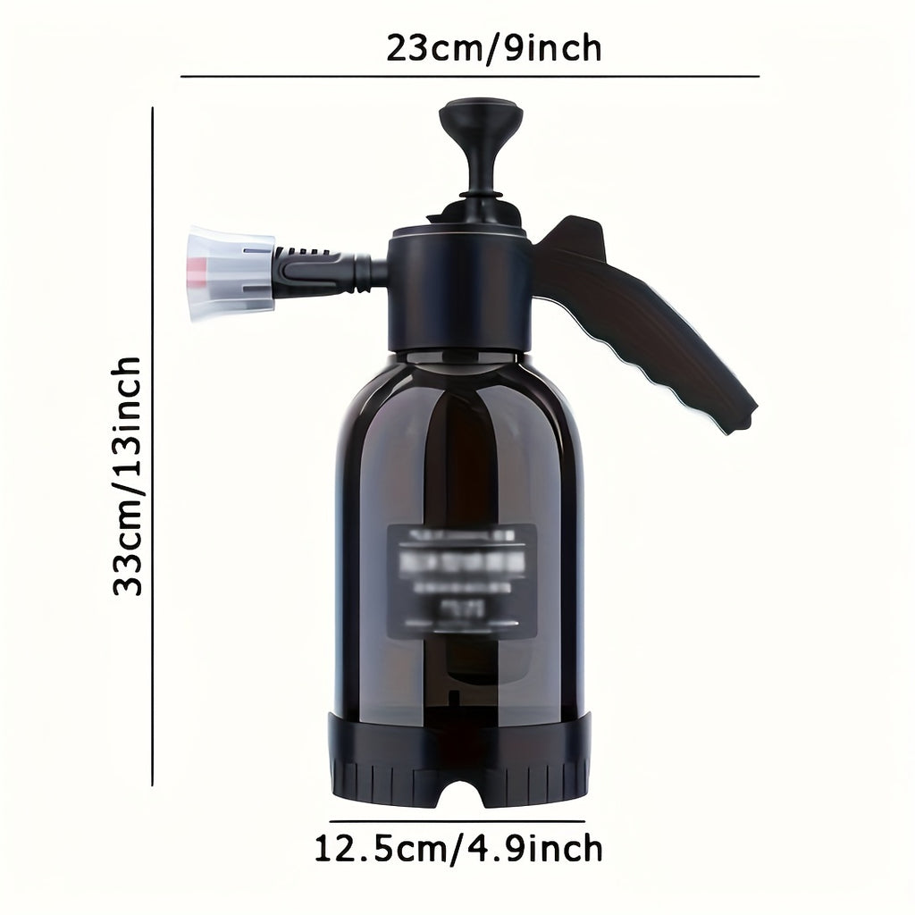 1pc Hand-Held Foam Sprayer Watering Can - Plastic Air Pressure Car Wash and Disinfection Spray Bottle with 60° Wide Fan Spray and High Bubble Output