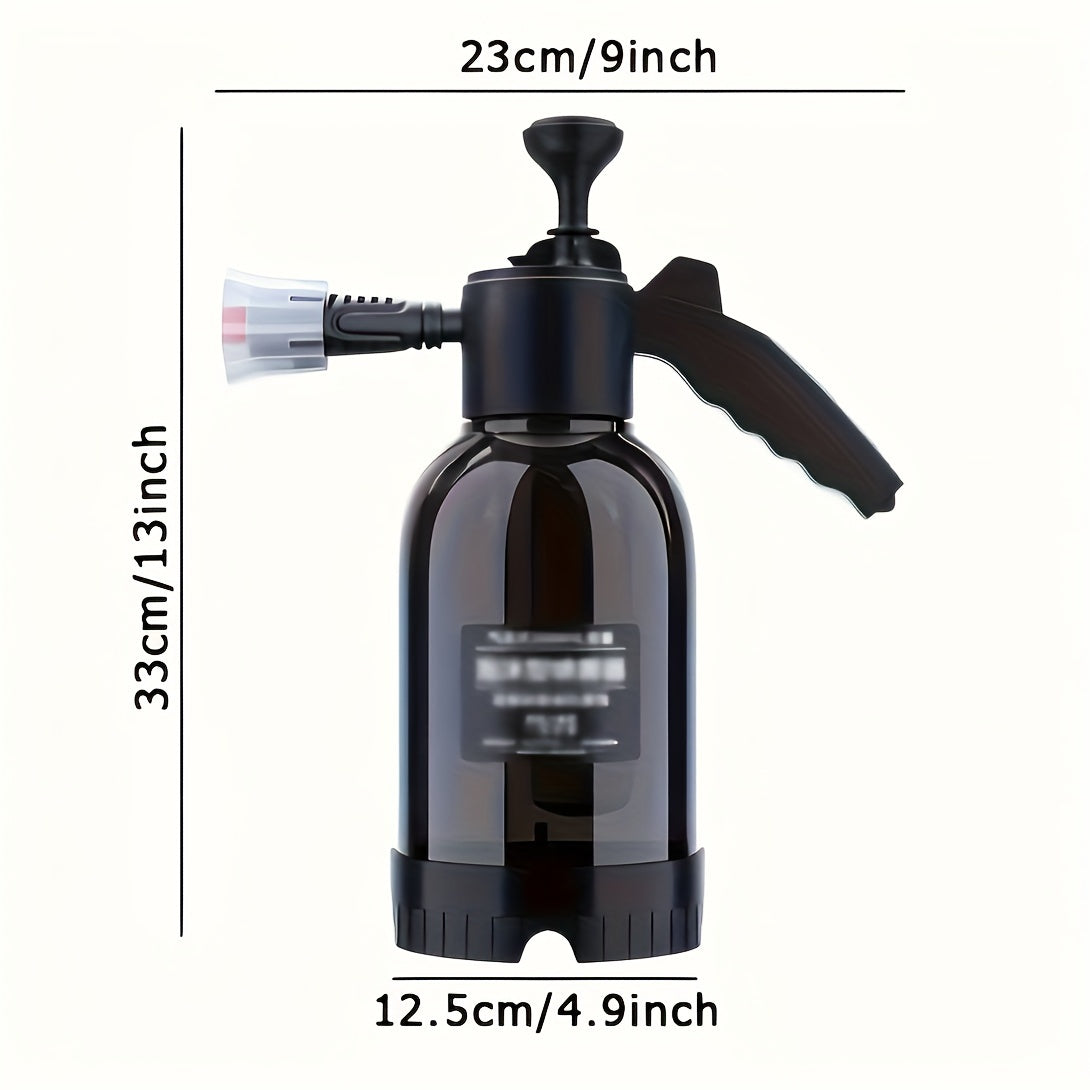 1pc Hand-Held Foam Sprayer Watering Can - Plastic Air Pressure Car Wash and Disinfection Spray Bottle with 60° Wide Fan Spray and High Bubble Output