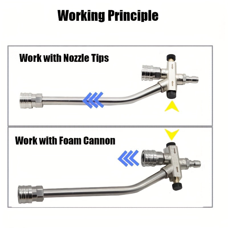 Professional 4000PSI Dual Lance Pressure Washer Wand - Stainless Steel