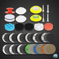 Kit de Pulido y Lijado para Taladro CleanRide 3” (136 Piezas) | Pulido Automotriz, Faros y Madera