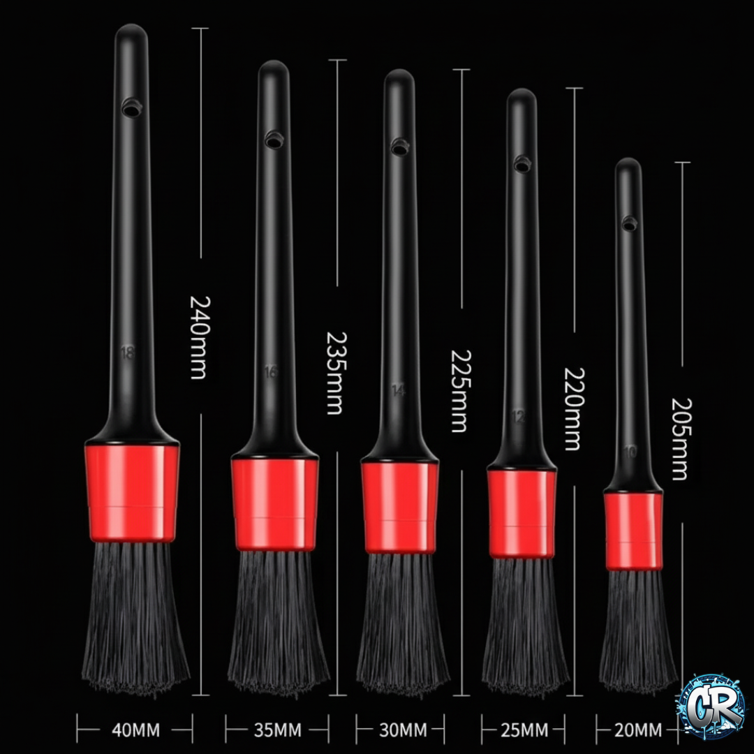 KIT DE BROCHAS PARA DETALLAR COCHES-CLEANRIDE