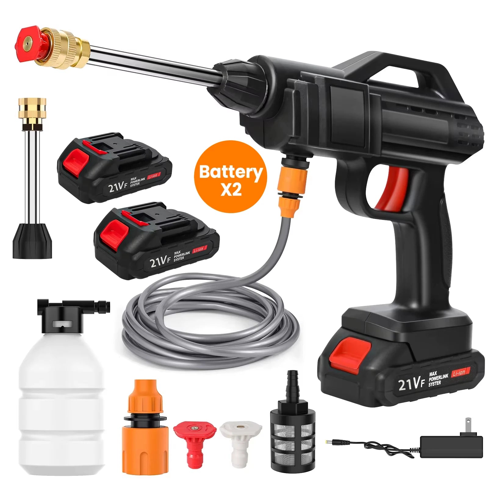 50Bar Cordless High Pressure Cleaner Washer Spray Water Gun Car Wash Pressure Water Cleaning Machine for Makita 21V Battery