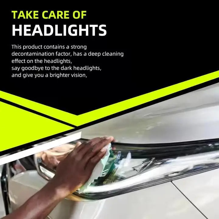 Headlight Restoration Kit - Car lights Polisher & Repair Kit with Polishing Paste - Refurbishes Yellowed Headlights
