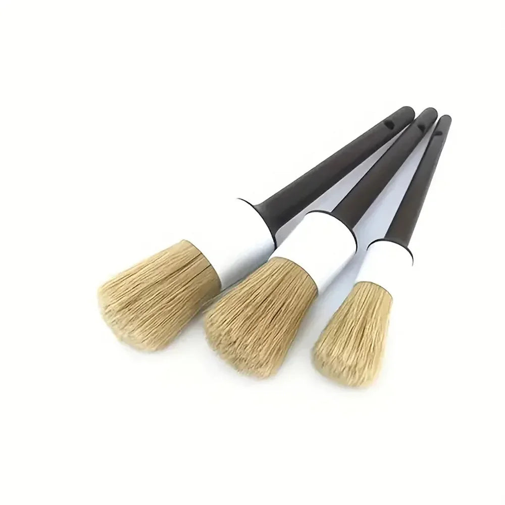 3PCS Ultra-Soft Car Detailing Brush Car Detailing Brush Set Auto Detail Tool Dashboard Cleaning Brush Seat Leather cleaning Tool