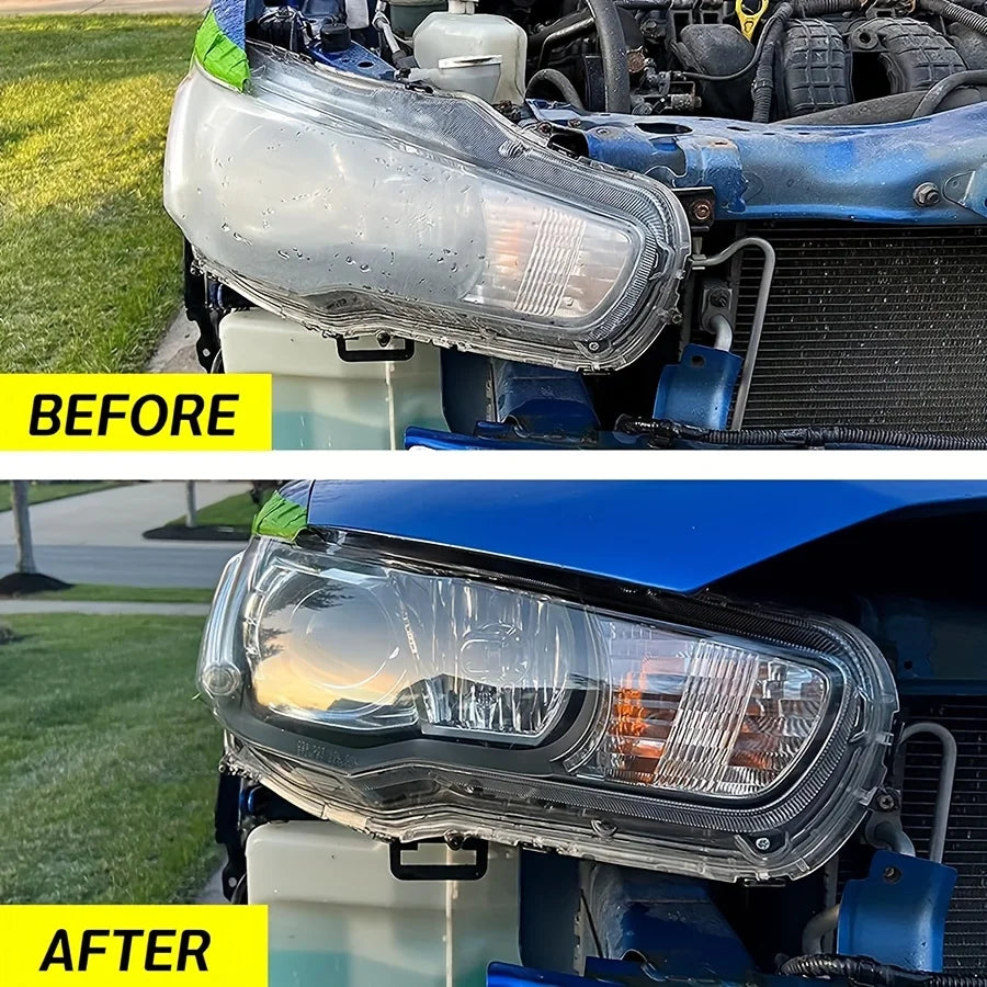 DIY Headlight Restoration Kit - Removes Scratches, Haze & Yellowing - Car Light Polisher & Refurbish Agent - Car Paint Care Solu
