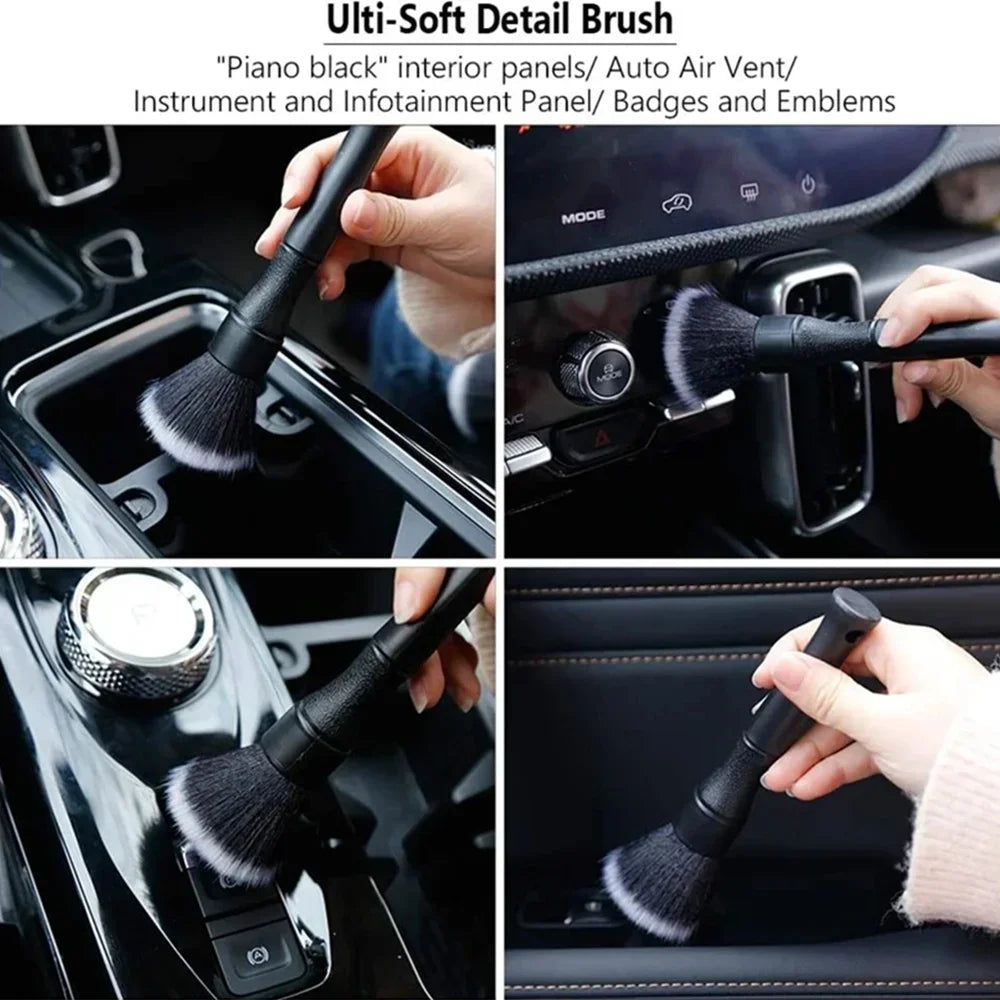 Ultra-Soft car detailing tools detailing brush Auto Interior Detail Brush Synthetic Boars Hair for car cleaning accessories