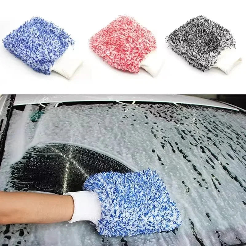 Cleaning Gloves Car  Soft Microfiber Wash High Density Scratch Free Gloves Car Wash Car Accessories accesorios