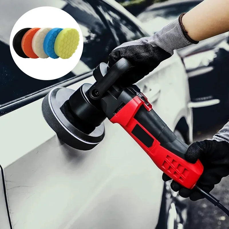 Car Polishing Pad Kit 5/6/7-Inch Self-Adhesive Buffing Wheels,Car Detailing Waxing Sponge Pads, Auto Care Cleaning Tools