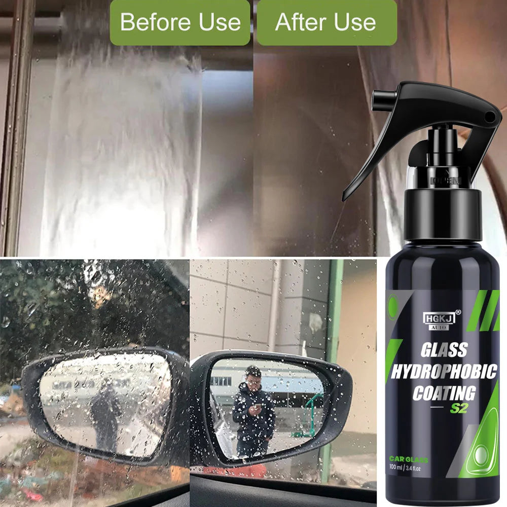 Car Glass Coating Agent Rainproof Windshield Rain Water Repellent Liquid Polymer Car Waterproof Spray Auto Detailing hgkj S2