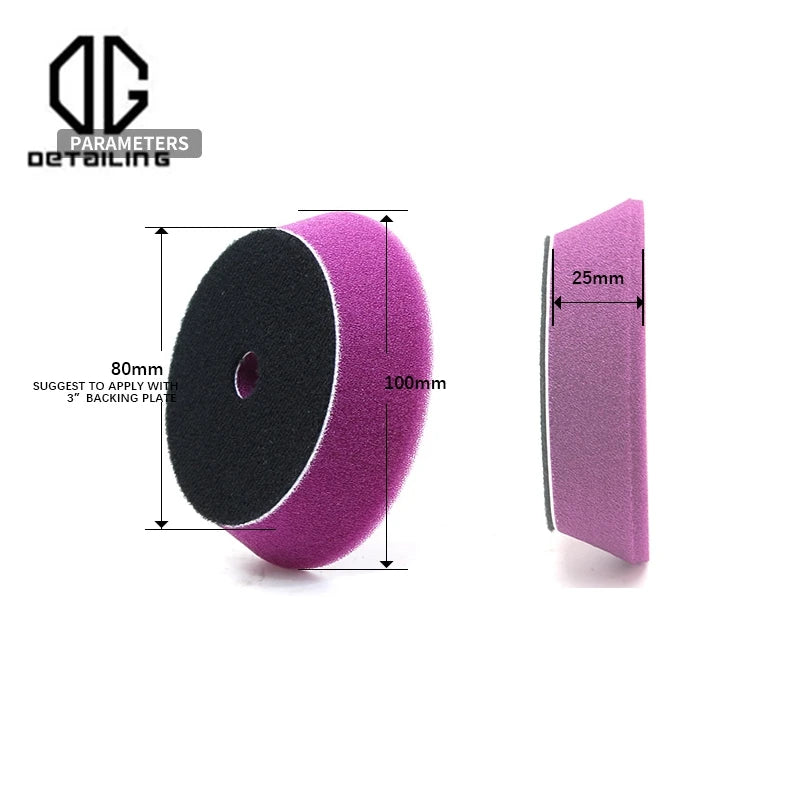 DETAILING  3" 80mm Buffing Polishing Sponge Pads Kit Car Polishing Disc Foam Buffer Pad Car Detailing Tool