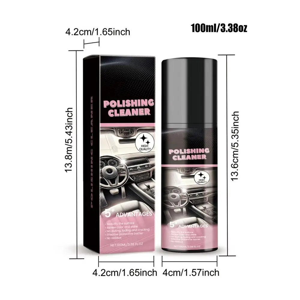 Car Interior Polishing Cleaner 100ml  Car Leather Seat Detailer Spray Protective Interior Cleaner Car Detailing Spray Cleaner