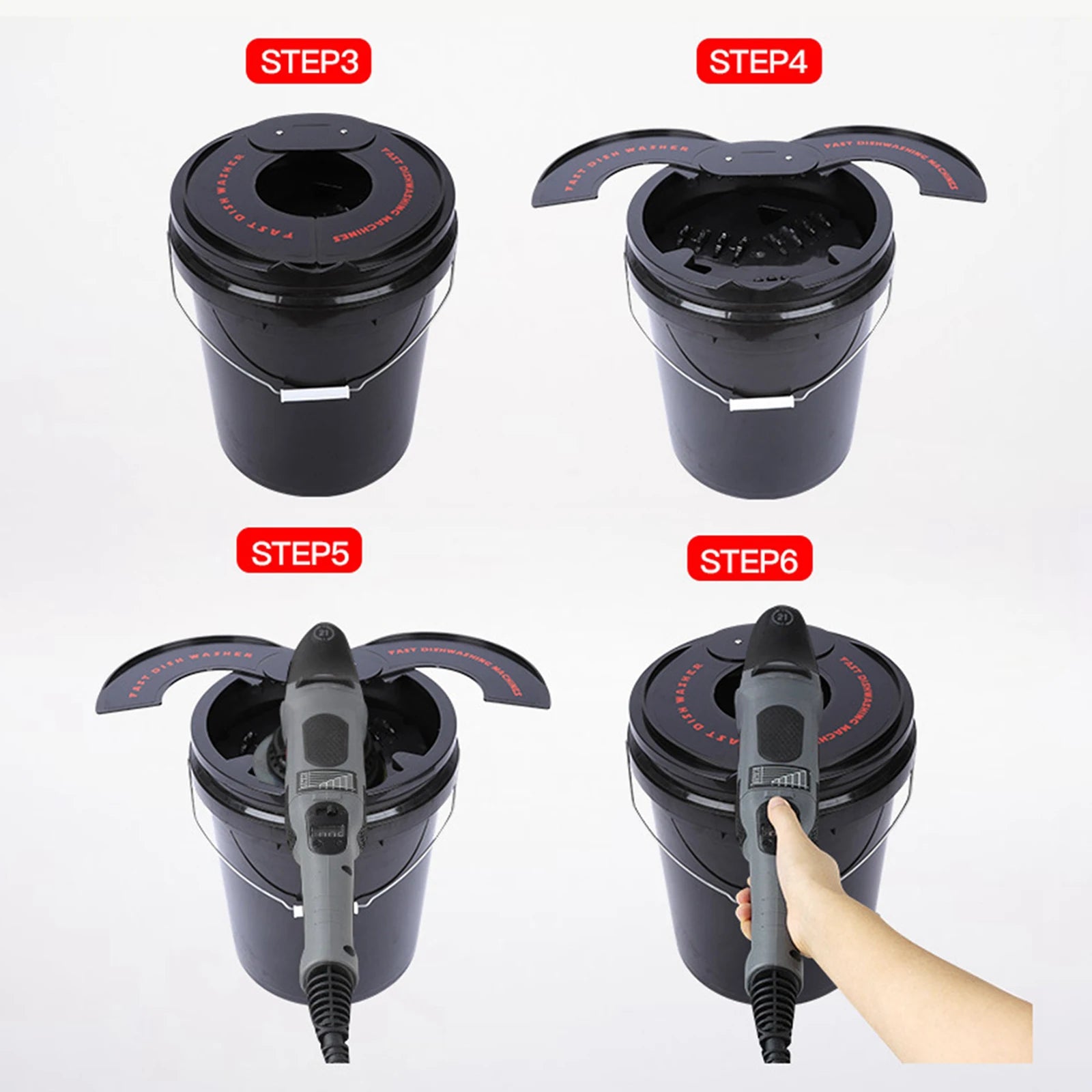 Car wash bucket Buffing & Polishing Pads Washer Small Cleaning Bucket Car detailing Tools polishing pads wash bucket tool set