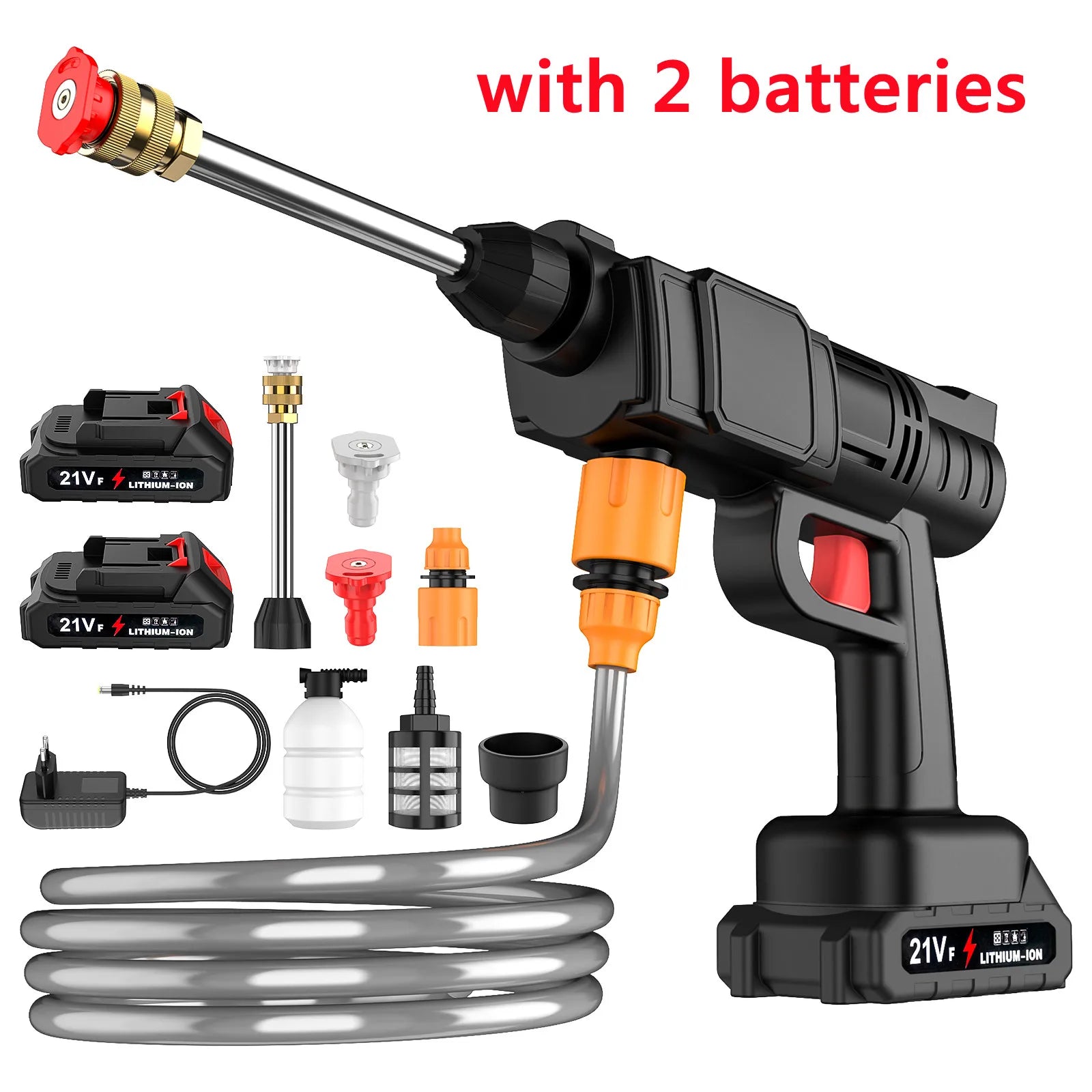 50Bar Cordless High Pressure Cleaner Washer Spray Water Gun Car Wash Pressure Water Cleaning Machine for Makita 21V Battery