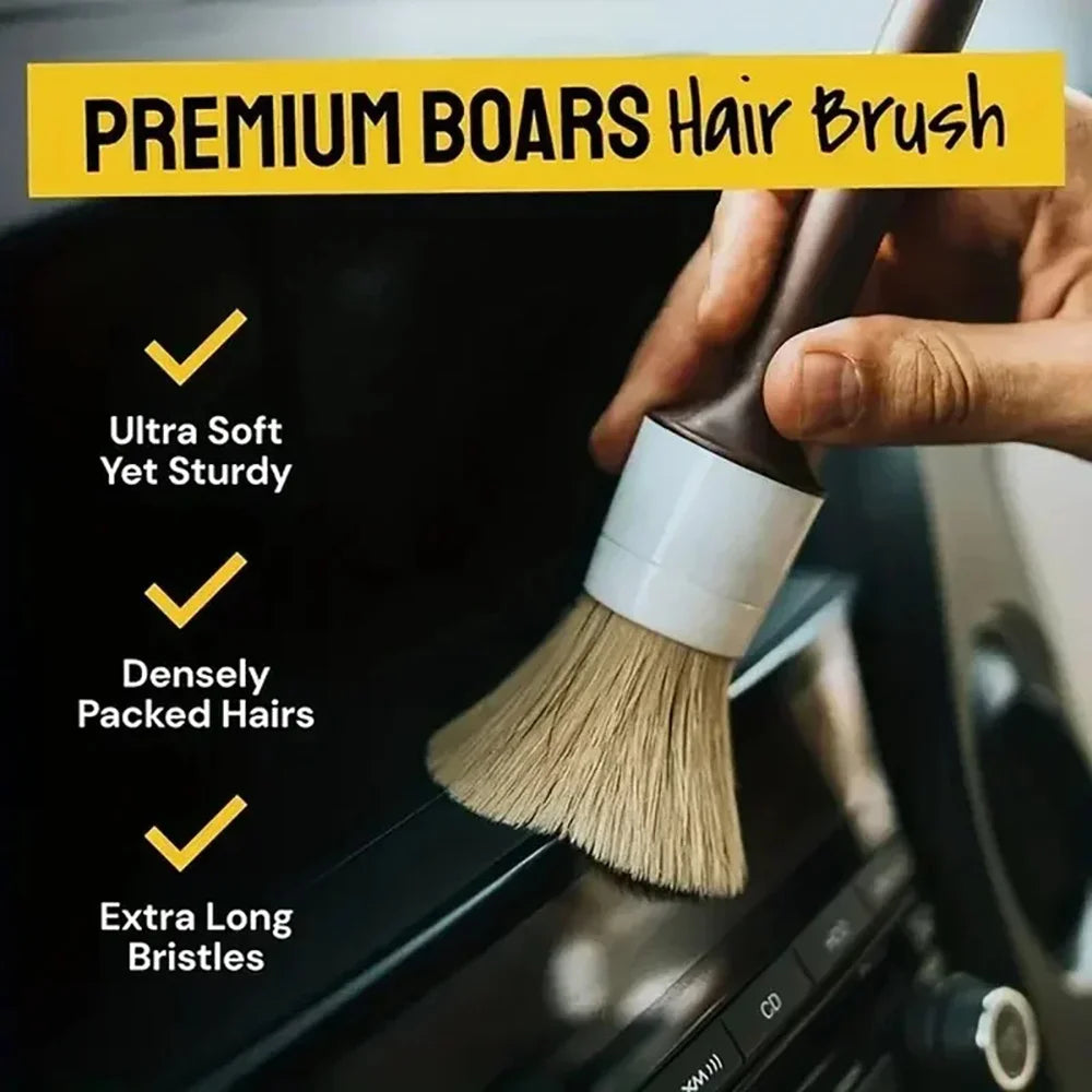 3PCS Ultra-Soft Car Detailing Brush Car Detailing Brush Set Auto Detail Tool Dashboard Cleaning Brush Seat Leather cleaning Tool