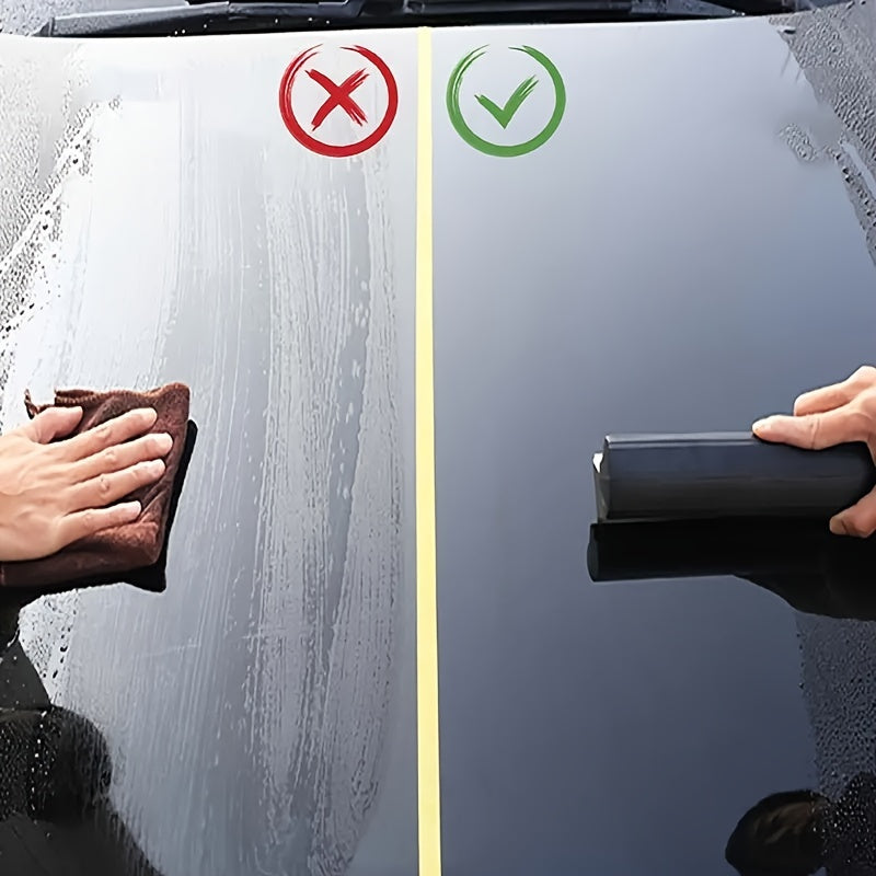 Silicone Car Wash Squeegee - Gentle on Paint, Windshield & Window Cleaner Tool