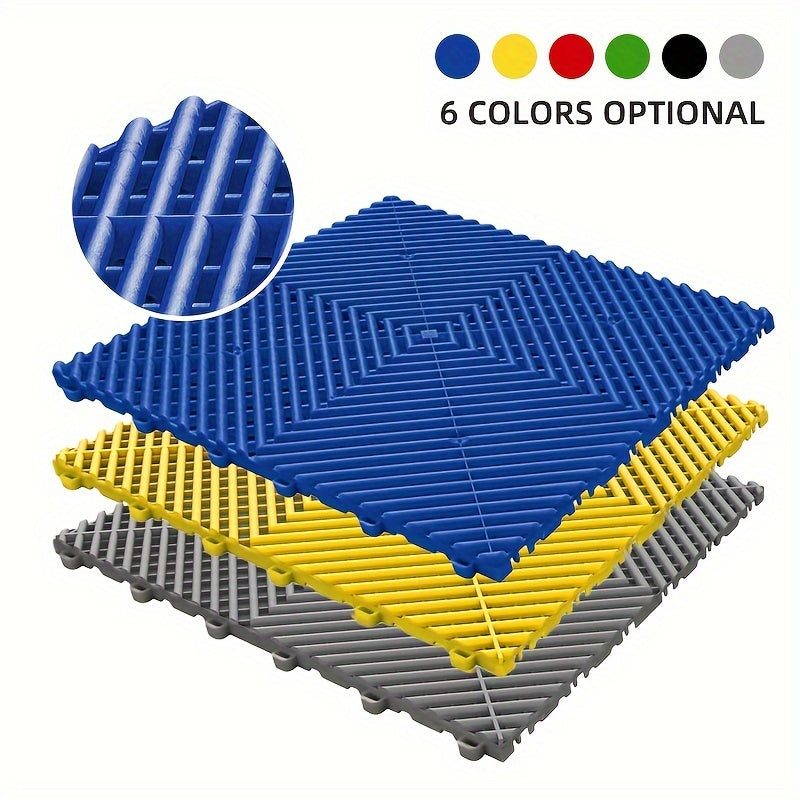 25 Pack Garage Floor Mats Car Wash Room Floor Mat Multi Function Car Beauty Plastic Splicing Grille Tiles